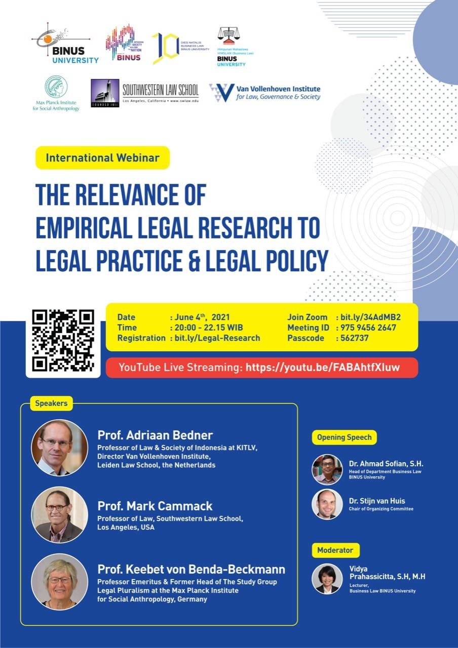TIGA PROFESSOR MANCANEGARA MENJADI PRESENTER DALAM WEBINAR DIES NATALIS BUSINESS LAW BINUS