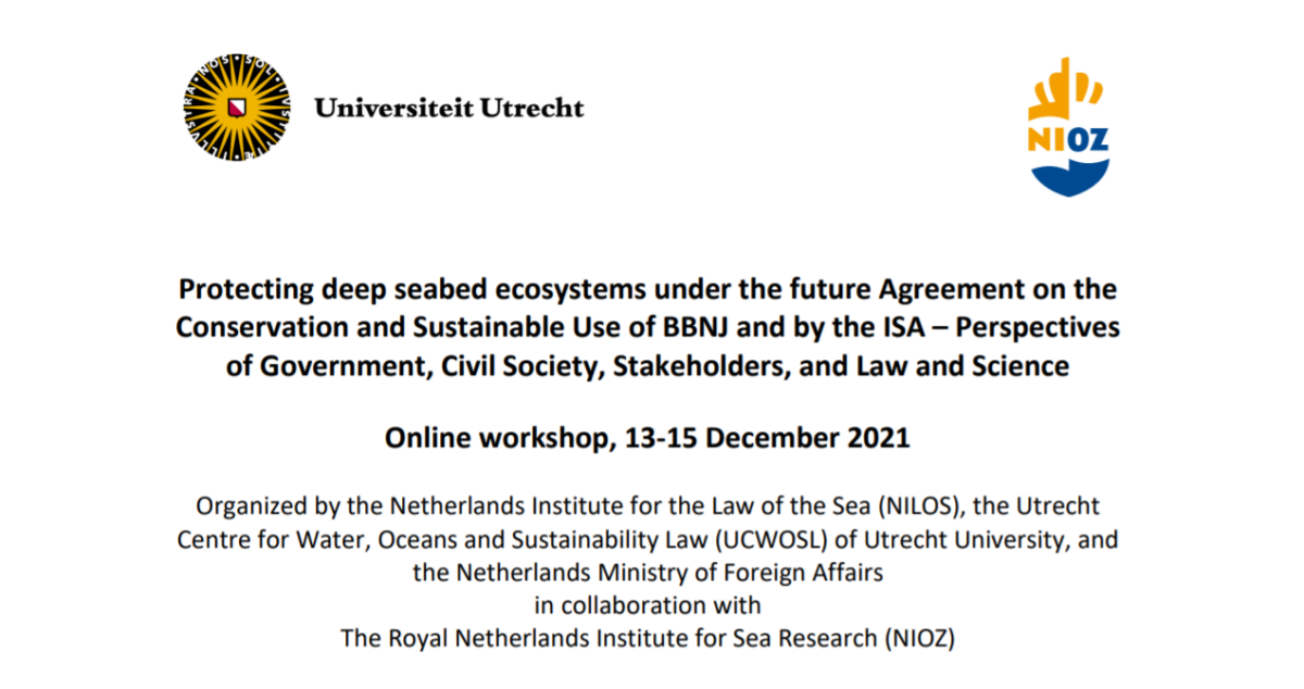 NIRMALA MANY PARTICIPATES IN INTERNATIONAL WORKSHOP ON PROTECTION OF THE DEEP SEABED