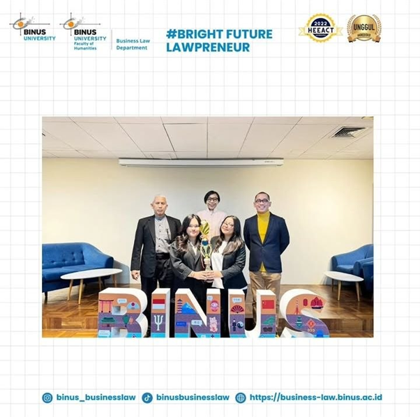 Tim HIMSLAW Business Law BINUS Torehkan Prestasi sebagai Peraih Best Memo di NBLC Indonesia 2025